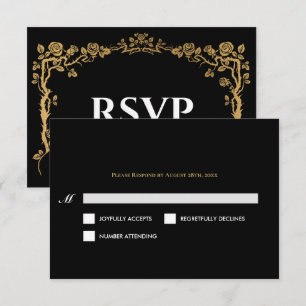 RSVP Cartão de Confirmação de Presença de Casamento Gót