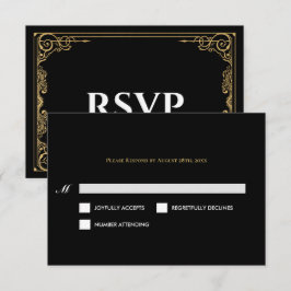 RSVP Cartão de Confirmação de Presença de Casamento Gót