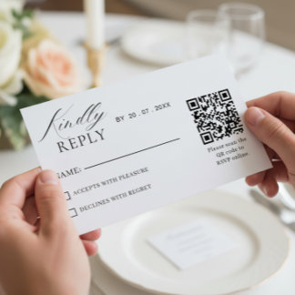RSVP Cartão de Confirmação de Presença de Casamento Min