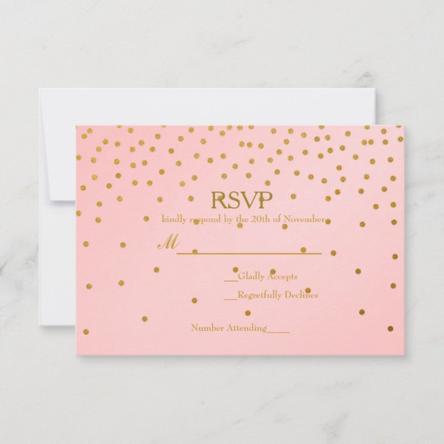 RSVP Cartão de Confirmação de Presença de Casamento Ros (Frente)