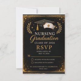 RSVP Cartão de Confirmação de Presença de Formatura de