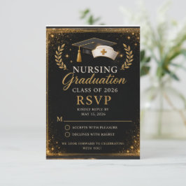 RSVP Cartão de Confirmação de Presença de Formatura de 