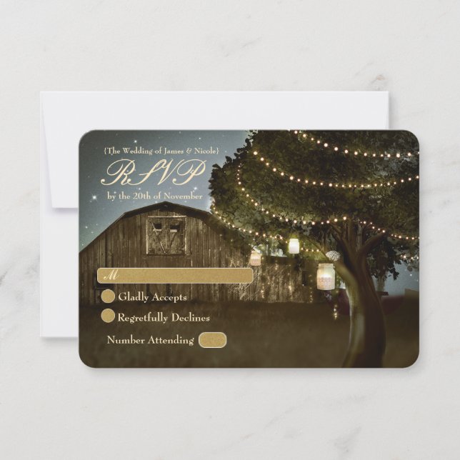 RSVP Cartão de Confirmação de Presença para Casamento c (Frente)