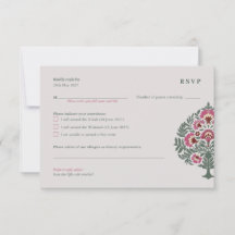 Cartão de Confirmação de Presença para Casamento I