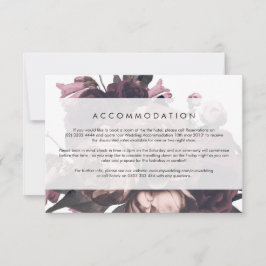 RSVP Cartão de Detalhe de Casamento de Rosa Floral de F