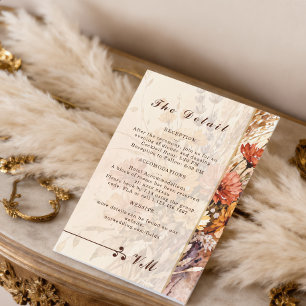 RSVP Cartão de Detalhe de Casamento Jardim de Outono em