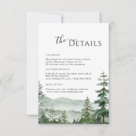 RSVP Cartão de detalhes da floresta montanhosa rústica