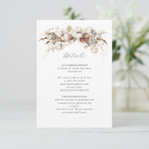 RSVP Cartão de detalhes de algodão e Eucalyptus