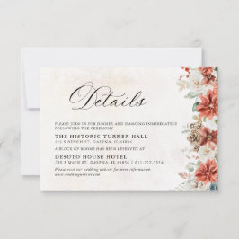 RSVP Cartão de Detalhes de Casamento de Inverno