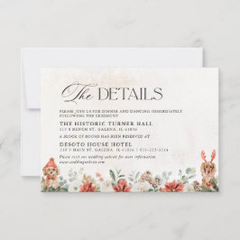 RSVP Cartão de Detalhes de Casamento de Inverno