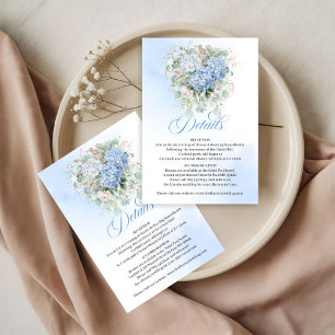 RSVP Cartão de Detalhes de Casamento Dourado com Hortên