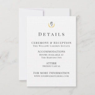 RSVP Cartão de Detalhes de Casamento Equestre