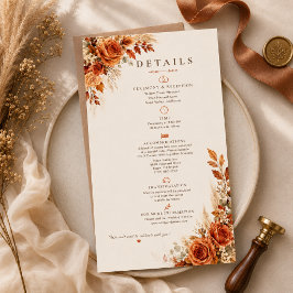 RSVP Cartão de Detalhes de Casamento Florais da Colheit