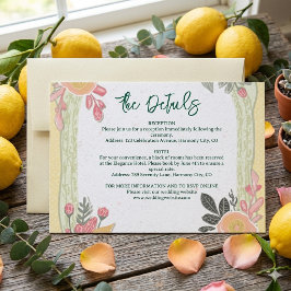 RSVP Cartão de detalhes de casamento floral