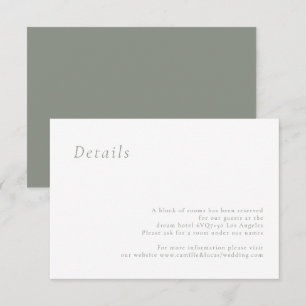 RSVP Cartão de detalhes de casamento minimalista elegan