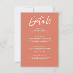 RSVP Cartão de detalhes de casamento outono adorável