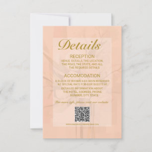 RSVP Cartão de Detalhes de Enclosure de Casamento Elega