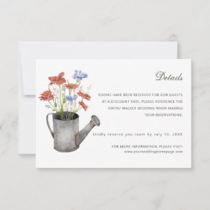 RSVP cartão de detalhes de flores silvestres rústicas