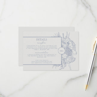 RSVP Cartão de Detalhes do Boquete Floral Moderno e Ele