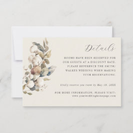 RSVP Cartão de detalhes do casamento de Cotton e Eucaly