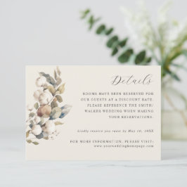 RSVP Cartão de detalhes do casamento de Cotton e Eucaly