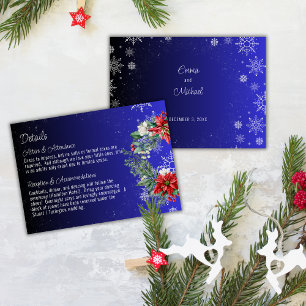RSVP Cartão de Detalhes do Casamento de Férias de Natal