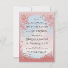 RSVP Cartão de detalhes do casamento do cobrir do livro