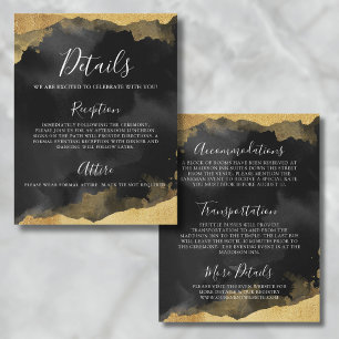 RSVP Cartão de Detalhes do Evento Mitzvah com Aquarela 