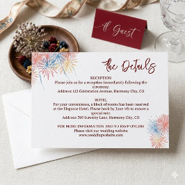 RSVP Cartão de detalhes minimalista de 4 de julho