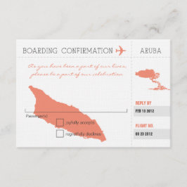 RSVP Cartão de Embarque para Aruba
