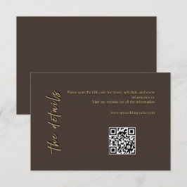 RSVP Cartão de Enclausuramento de Casamento Bege e Dour