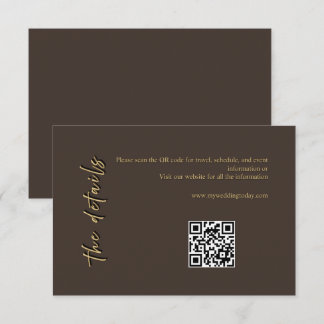 RSVP Cartão de Enclausuramento de Casamento Bege e Dour