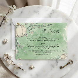 RSVP Cartão de Enclausuramento de Casamento de Abóbora
