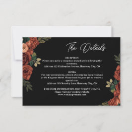 RSVP Cartão de Envio com Detalhes Florais Românticos Pr