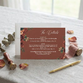 RSVP Cartão de Envio com Detalhes Florais Românticos Ru