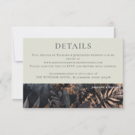 RSVP cartão de fechamento com detalhes românticos e som