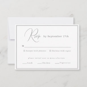 RSVP Cartão de gabinete de casamento minimalista