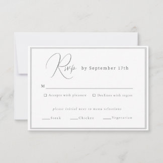 RSVP Cartão de gabinete de casamento minimalista