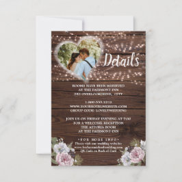 RSVP Cartão de Gabinete de Detalhes de Fotografia para 