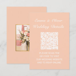 RSVP Cartão de Gabinete de Detalhes do Site de Casament