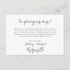 RSVP Cartão de Hotel Elegante Eucalyptus Wedding