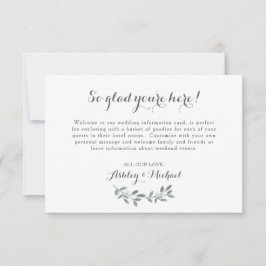 RSVP Cartão de Hotel Elegante Eucalyptus Wedding