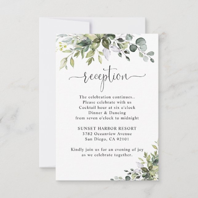 RSVP Cartão de Inclusão de Recepção de Casamento com Eu (Frente)