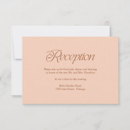 RSVP Cartão de Inserção de Recepção de Casamento Minima