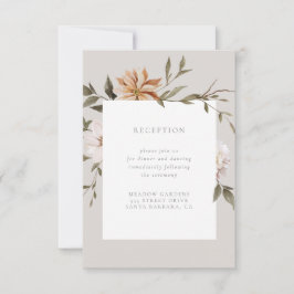 RSVP Cartão de Inserção de Recepção de Flores Silvestre
