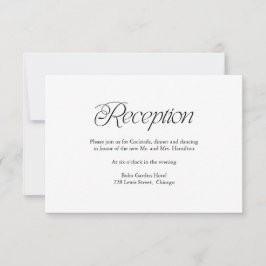 RSVP Cartão de Inserção para Recepção de Casamento Mini