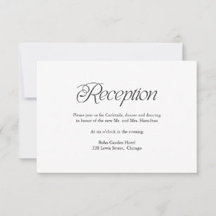 RSVP Cartão de Inserção para Recepção de Casamento Mini