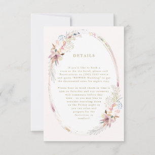 RSVP Cartão de Invólucro Boêmico de Flor Whimsical