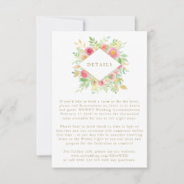 RSVP Cartão de Invólucro Geo de Flores de Água