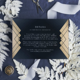 RSVP Cartão de Invólucro Geométrico Dark Gold Foil